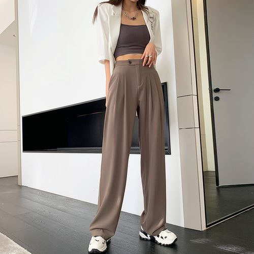 Fashion Office Ladies High Waist Loose Wide Leg Pants Women Autumn Loose  Hot Pants