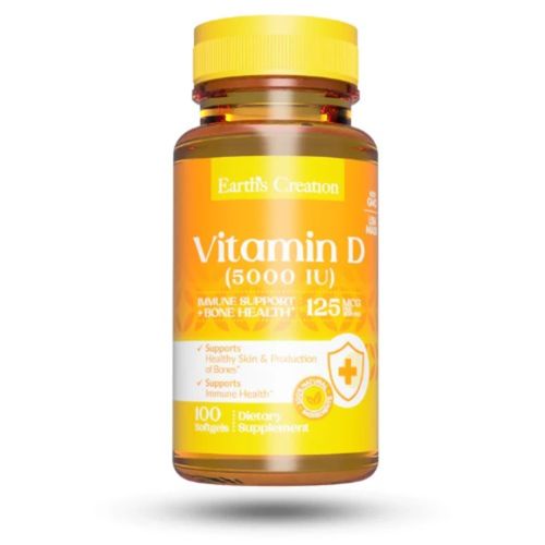 product_image_name-Earths Creation-Vitamin D 125mg-100 Soft Gels-1
