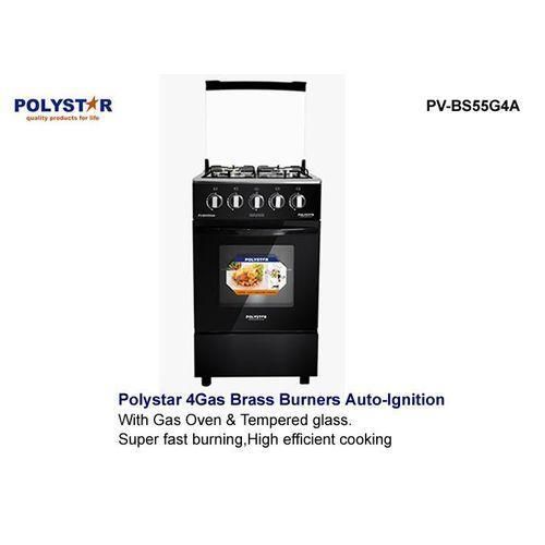 product_image_name-Polystar-4 Burner Automatic Gas Cooker (4 + 0) With Oven-1