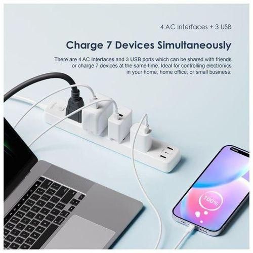 product_image_name-Oraimo-Smart 4 Way Extension Socket With 2 USB AND 1 TYPE C OUTLET-3