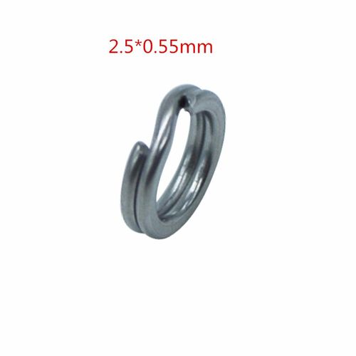 Generic 100Pcs 2.5-5.5mm Stainless Steel Fishing Split Rings For