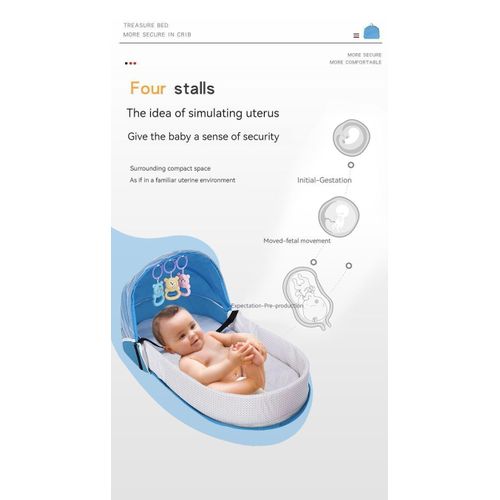 Generic Portable Cradle Baby Crib Travel Bed With Mosquito Net - image 5