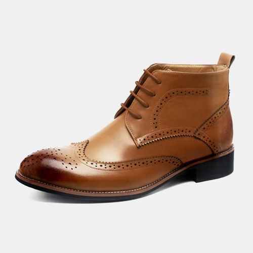 Declan Mein Ankle Bullock Brogue Shoes- Light Brown | Jumia Nigeria