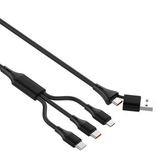 LDNIO LC97uc 100W 2-In-3 Fast Charging Data Cable