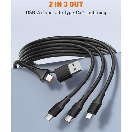 LDNIO LC97uc 100W 2-In-3 Fast Charging Data Cable - image 2