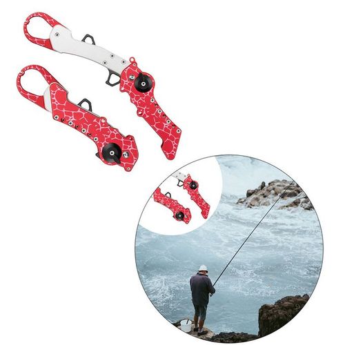 Generic Fish Lip Gripper Clip Lip Gripper Fold Hand Fish Grabber Red