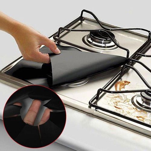 product_image_name-Generic-4pcs/set Gas Stove Reusable Protection Pad For Gas Burners-3