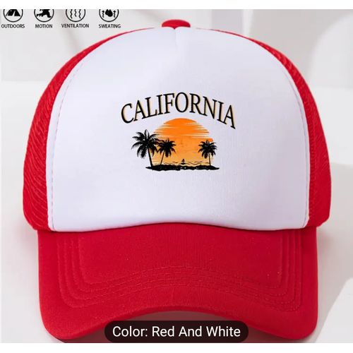 product_image_name-Fashion-Pure Design Breathable Face Cap: Red-1