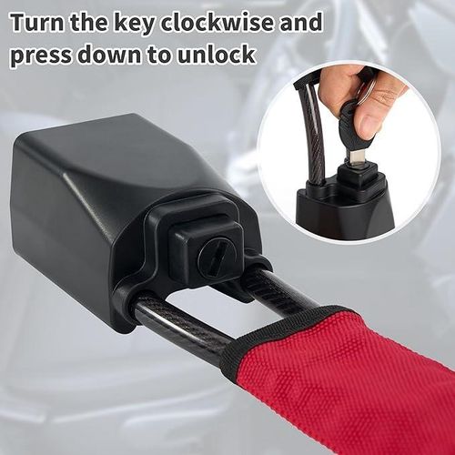 Generic Universal Steering Wheel Steel Lock To Safety Belt - image 3