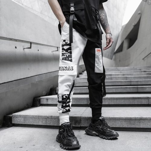 Amazon.com: Streetwear Hip Hop Cargo Pants Mens Jeans Elastic Waist Harem  Pants Men Joggers Jeans Autumn and Spring Men Trousers,Gray,S : Clothing,  Shoes & Jewelry