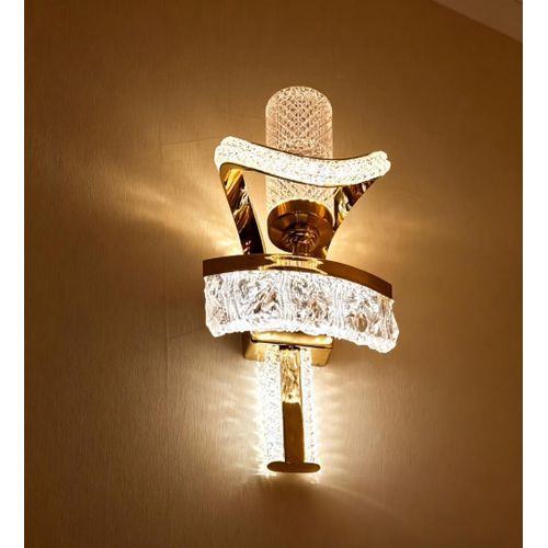 Generic Luxury Crystal Wall Lamp – Modern Elegant Design, Warm Glow - image 3
