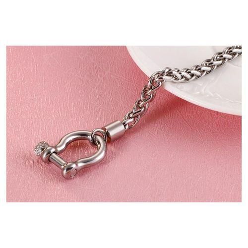 ONIBENZ Premium 316L Stainless Steel Hooked Signature Chain Bracelet - Silver - image 3