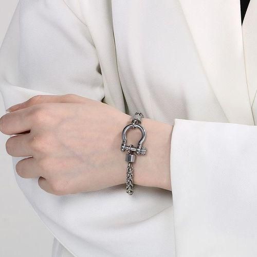 ONIBENZ Premium 316L Stainless Steel Hooked Signature Chain Bracelet - Silver - image 4