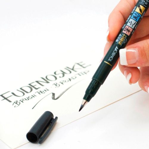 1PC Tombow Fudenosuke Brush Pen Soft and Hard Tip Art Marker Black Ink for  Calligraphy Art