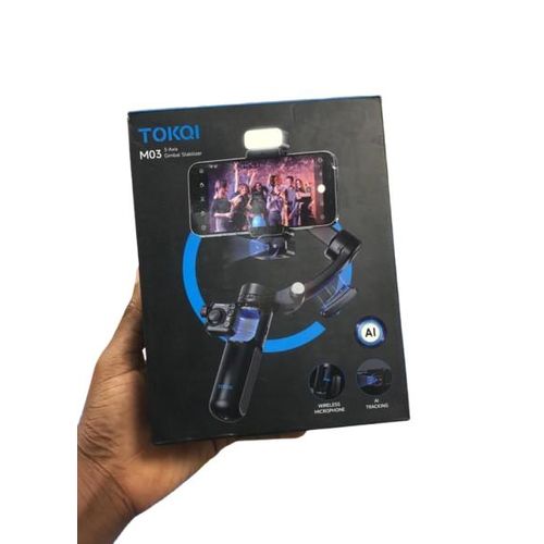 TOKQI M03 3-Axis Gimbal Stabilizer for smartphones.