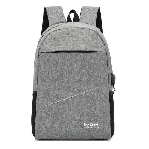 Fashion Anti Theft Travel Laptop Bag With USB Charging Port - Grey ...