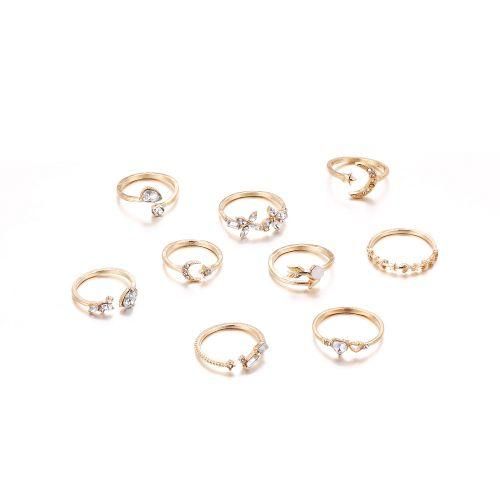 product_image_name-Fashion-9PCS Women's Ring Set Love Butterfly Star Moon Diamond Ring Set-5