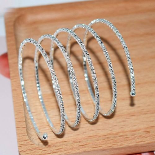CSJA Natural Stone Multilayer Leather Wrap Bracelets Purple Crystal 5 Strand Bra