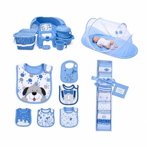 Generic Glorious Baby Bath Set Plus Baby Bed, Baby Bib And Socks