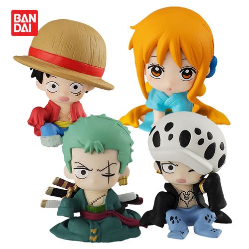 One Piece Q Version Figurine Statue Zoro Nami Luffy Model Doll