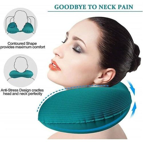 product_image_name-Generic-Inflatable U-Shaped Pillow/Travel Pillow/Plush Pillow-Green-2