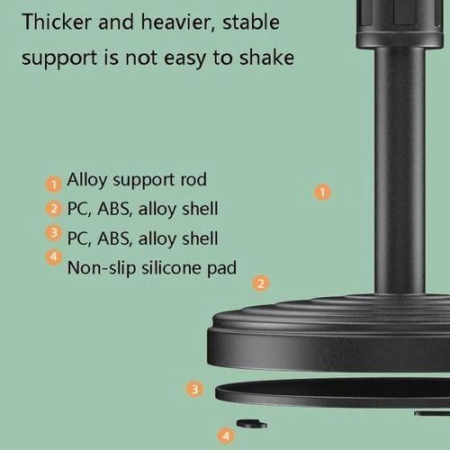 White Label Dual-Phone Desktop 6" LED Ring Light Stand - Black - image 4