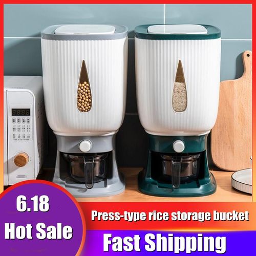 10kg Kitchen Rice/Grain Storage Box Container Bucket Insect-Proof Moisture- Proof