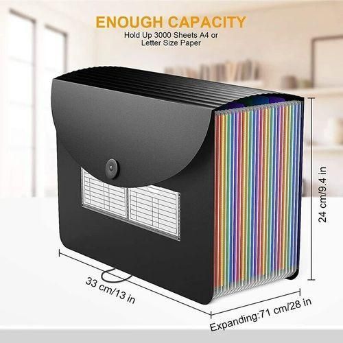 Generic 24 Grid File &Document Organizers Bag Expanding File Folder - image 2