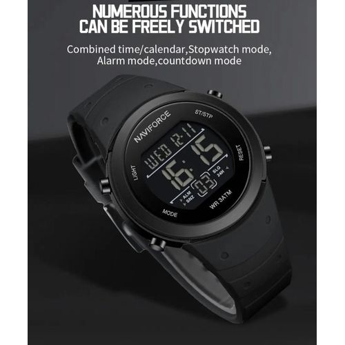 Naviforce Men Silicon Strap Round Digital Watch - image 6