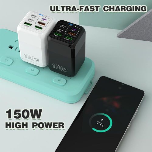 product_image_name-Generic-2-piece set Fast  Charger 150W 6Ports  66W Iphone  Type C Multifunctional Universal Fast Charging Adapter-2