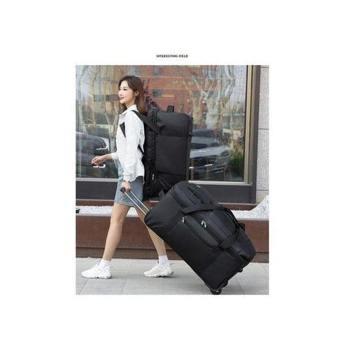 product_image_name-Fashion-Large Capacity Trolley Bag Wheeled Storage Bag Carry-On Luggage Travel Suitcase Bag Oxford Rolling Luggage-3