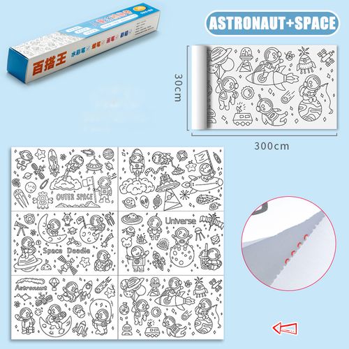 Coloring Paper Roll for Kids Sticky Drawing Paper Roll