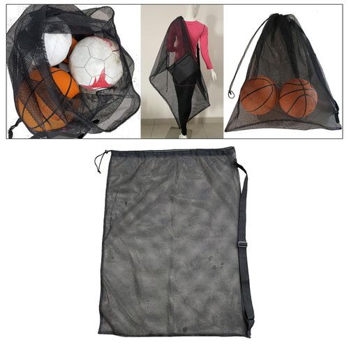 Extra Large Mesh Equipment Bag Adjustable Drawstring Soccer Bag Waterproof  Ball Bag For Basketball Volleyball Football Carrying