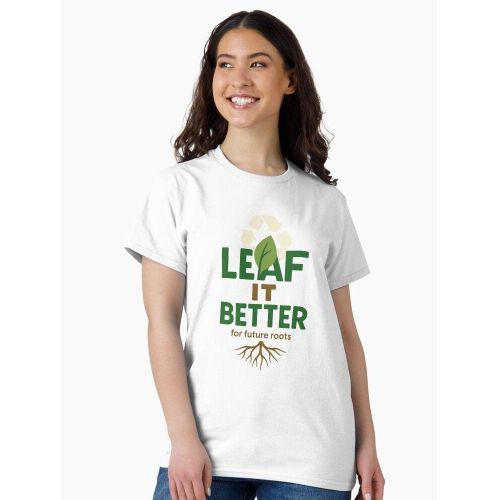 product_image_name-Fashion-Leaf It Better White T-Shirt – Eco Friendly Earth Day Unisex Cotton Round Neck Tee for Men & Women-1