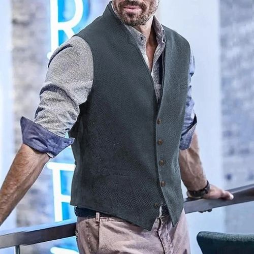 Mens vest jacket discount fashion