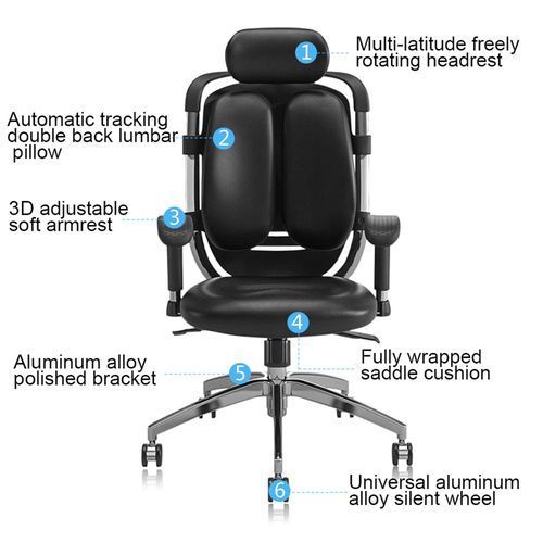 product_image_name-Generic-Executive Kidney Office Chair With Lumber Support-1