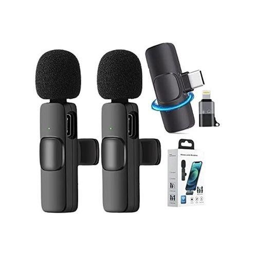 K9 Dual Wireless Microphone For IPhone & Android + IOS Adapter(Double Mic)