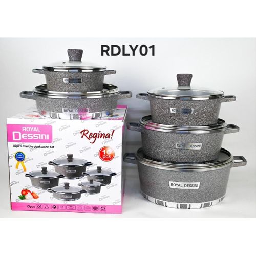product_image_name-Generic-10PCs ORIGINAL GRANITE COOKWARE POT SET SIZE 20CM,24CM,28CM,32CM AND 28CM FRYPAN LIKE SHAPE. -1