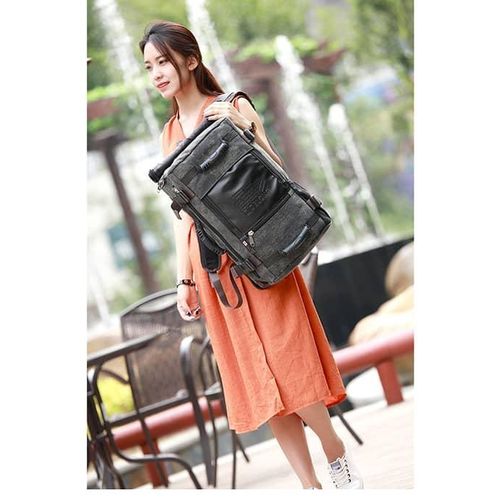 product_image_name-Generic-Qidelong canvas  convertible backpack bag - can be converted from backpack to hand bag or shoulder bag  -2