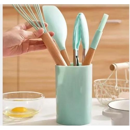 Generic 12 pcs in 1 set non-stick silicone cooking spoon - image 3