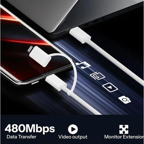 Generic 60W 2 IN 1 USB C to Lightning & Type C Charging Cable Fast Charging - image 3
