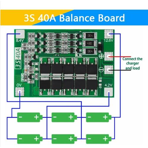 Generic 3S 40A Balance Li-ion 18650 BMS PCM Battery
