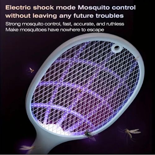 product_image_name-Generic-Mosquito Killer - 2 in 1 Electric Fly Swatter & UV Light Lamp with 3 Layer Safety Net - Mosquito Net & Bat, Indoor & Outdoor Bug Zapper, Wireless Pest Control for home, Camping, Garden, Hands-Free Operation, Mosquito & Fly Killer.-6