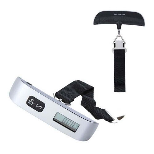 50kg/110lb Portable Electronic Hand Luggage Scale LCD Digital Display  Balance Scale Suitcase Travel Weighs Baggage Weight Tool