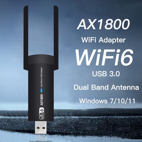 Usb Wifi Adapter Ax1800 Wifi 6 1800mbps Network Dongle 802.11ax Usb 3.0