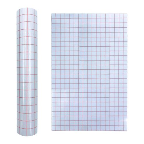 Clear Vinyl Transfer Paper Tape Roll- W/alignment Grid Application