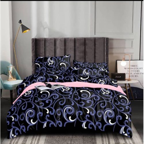 product_image_name-Generic-Sude Border Bedsheet With 4 Pillowcase-1