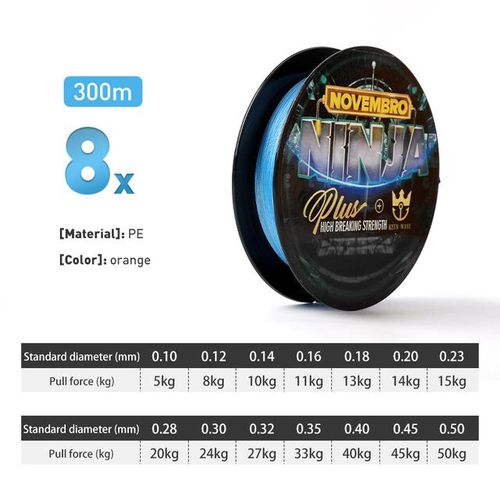 Generic 100/200/300m 8 Braided Line Fishing Line 8 Wire/strands