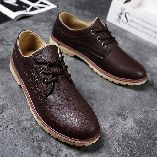 Fashion Men's Waterproof Breathable Casual Leather Shoes Low-cut Shoes ...