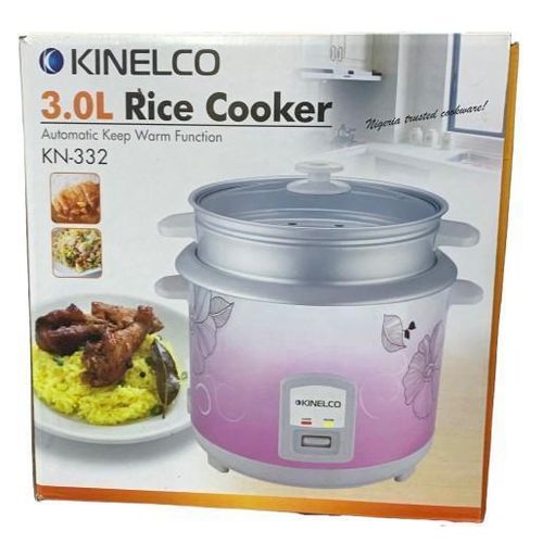 Kinelco 3L Electric Rice Cooker With Automatic keep warm function.